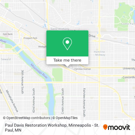 Paul Davis Restoration Workshop map