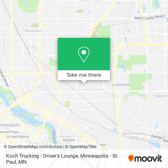 Koch Trucking - Driver's Lounge map