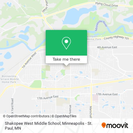 Shakopee West Middle School map
