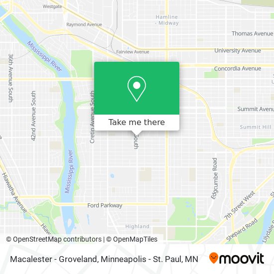 Macalester - Groveland map