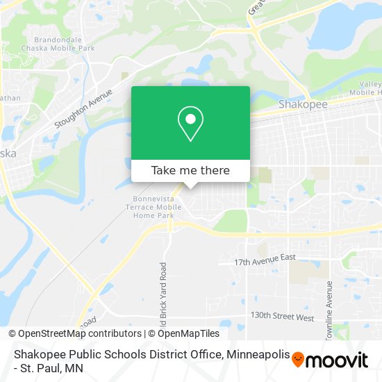 Shakopee Public Schools District Office map