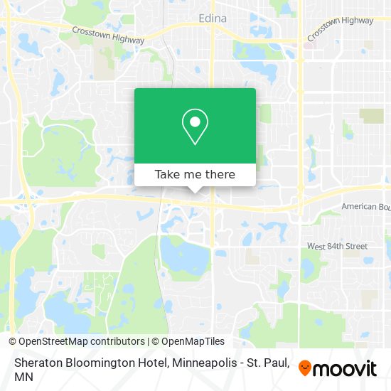 Mapa de Sheraton Bloomington Hotel