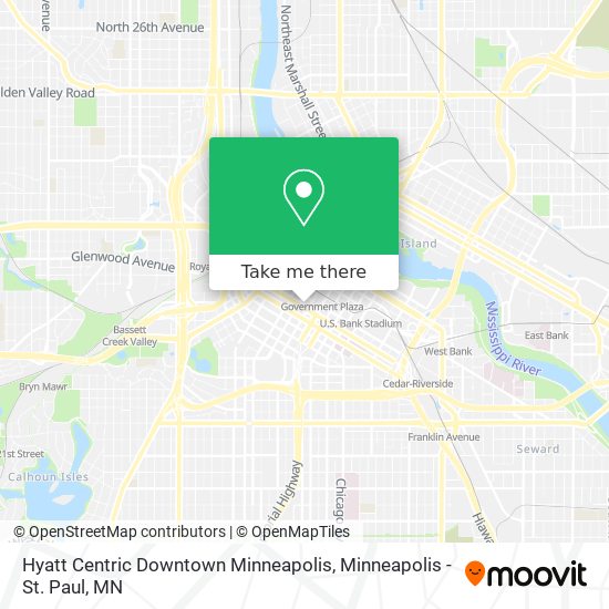 Mapa de Hyatt Centric Downtown Minneapolis