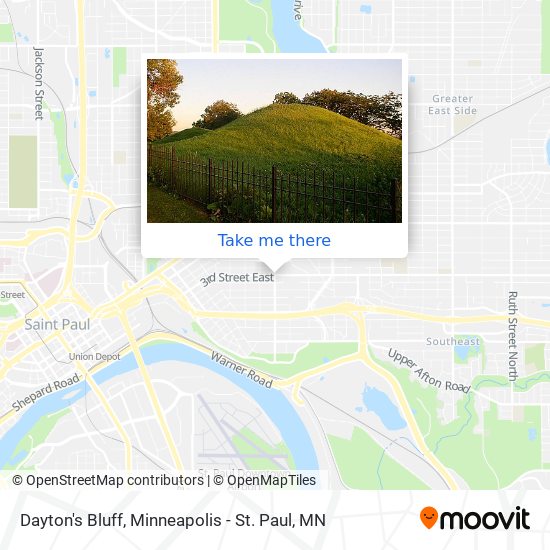 Dayton's Bluff map