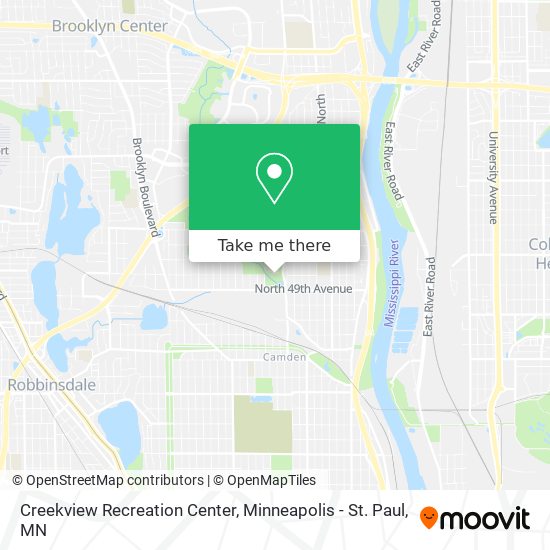 Creekview Recreation Center map