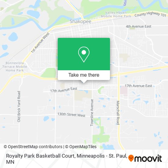 Royalty Park Basketball Court map