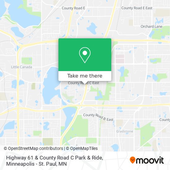 Highway 61 & County Road C Park & Ride map