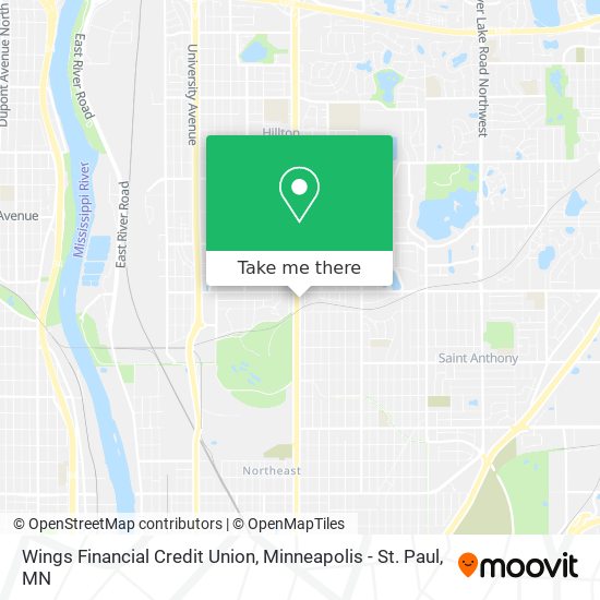 Wings Financial Credit Union map