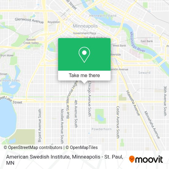 American Swedish Institute map