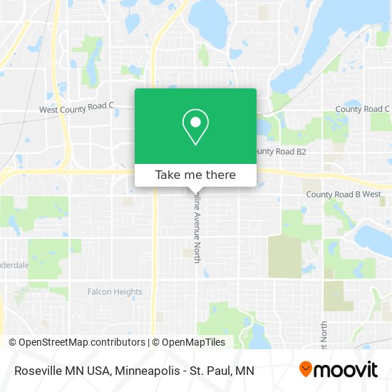 Mapa de Roseville MN USA