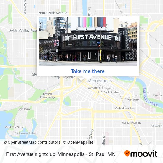 First Avenue nightclub map