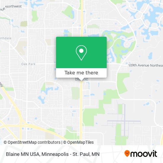 Mapa de Blaine MN USA