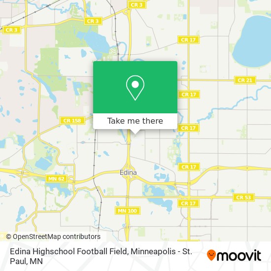 Mapa de Edina Highschool Football Field