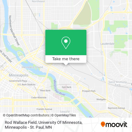Mapa de Rod Wallace Field, University Of Minnesota