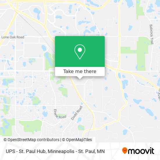 Mapa de UPS - St. Paul Hub