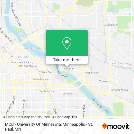 MCB - University Of Minnesota map