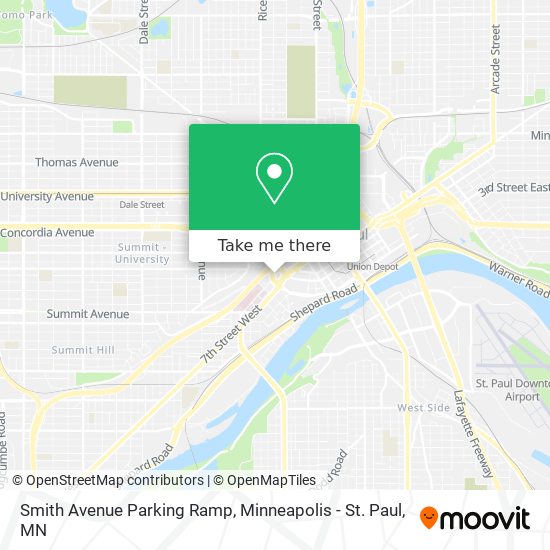 Mapa de Smith Avenue Parking Ramp