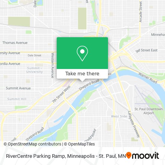 RiverCentre Parking Ramp map