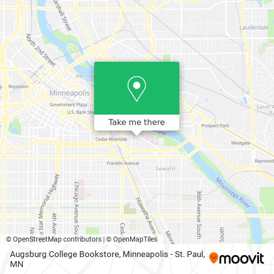 Augsburg College Bookstore map