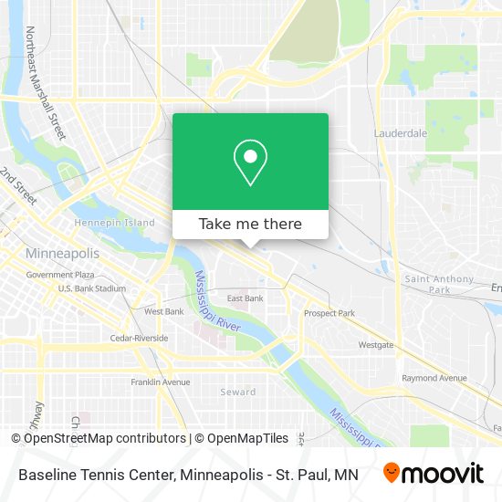 Baseline Tennis Center map