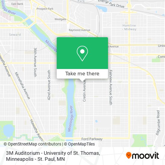 Mapa de 3M Auditorium - University of St. Thomas
