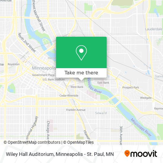 Wiley Hall Auditorium map