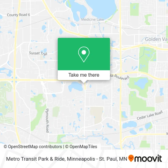 Metro Transit Park & Ride map