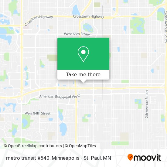 Mapa de metro transit #540