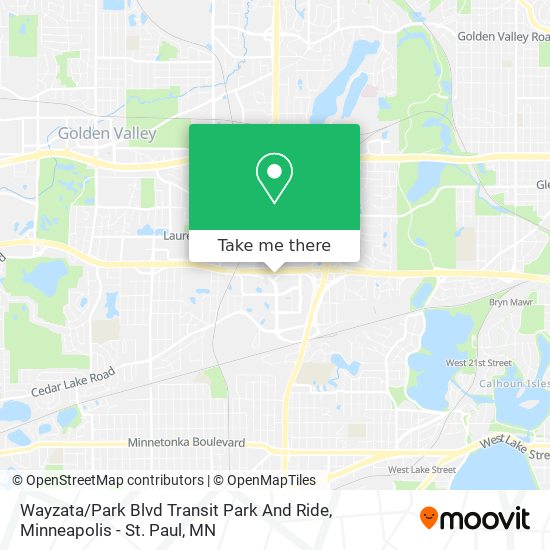 Wayzata / Park Blvd Transit Park And Ride map
