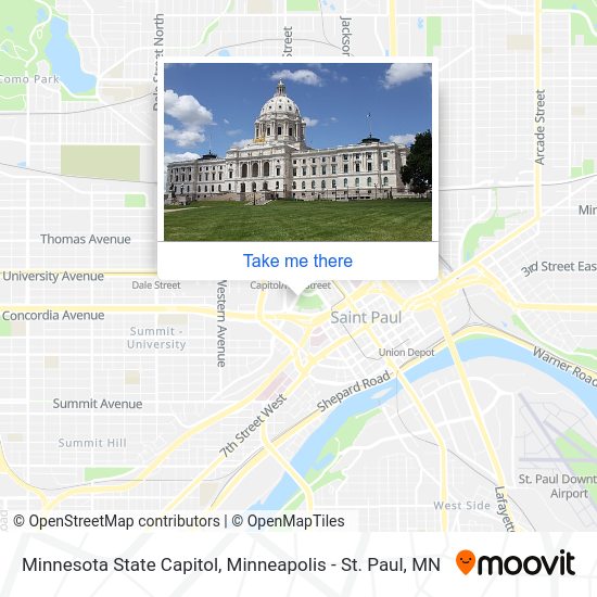 Map of the City of Saint Paul. Capital of the State of Minnesota