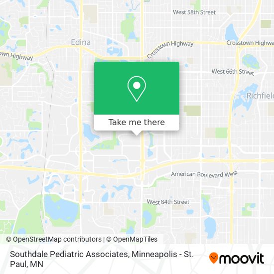 Southdale Pediatric Associates map