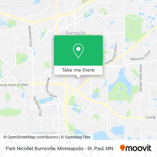 Park Nicollet Burnsville map