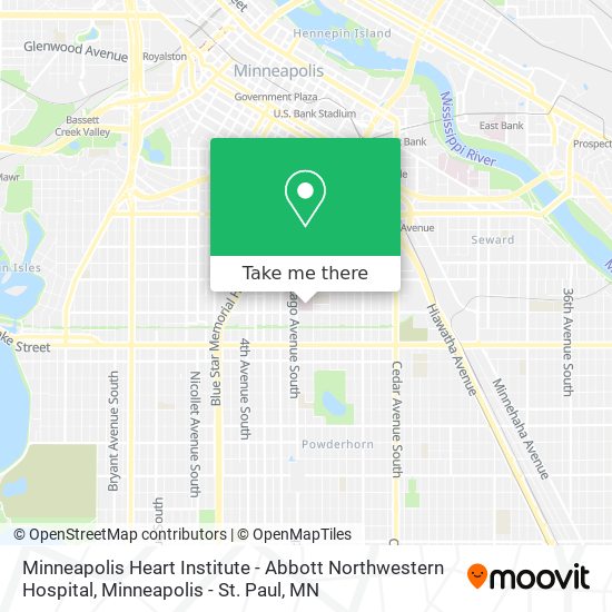 Minneapolis Heart Institute - Abbott Northwestern Hospital map