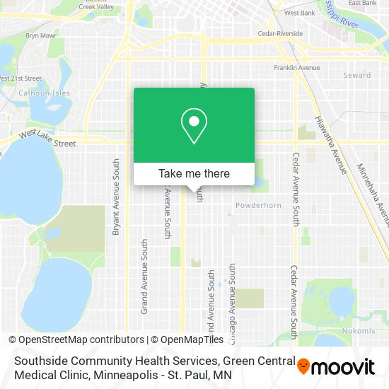 Southside Community Health Services, Green Central Medical Clinic map