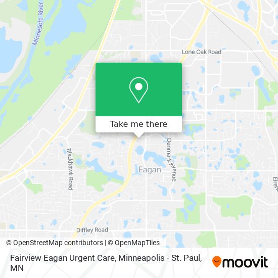 Fairview Eagan Urgent Care map