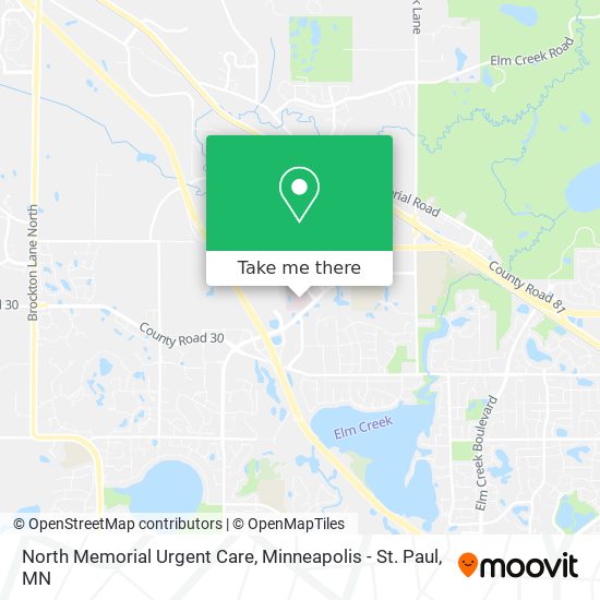 Mapa de North Memorial Urgent Care
