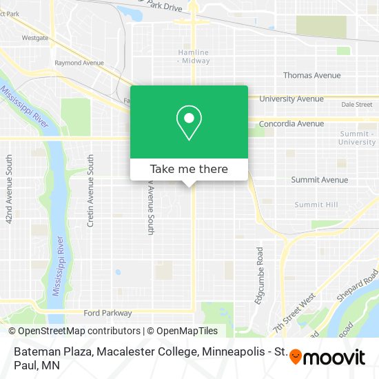 Bateman Plaza, Macalester College map