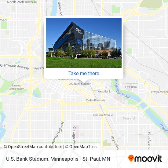 Mapa de U.S. Bank Stadium