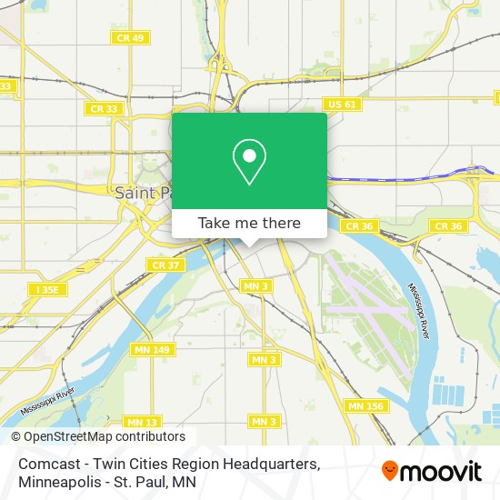 Comcast - Twin Cities Region Headquarters map