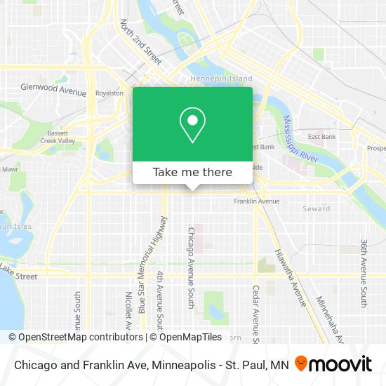 Chicago and Franklin Ave map