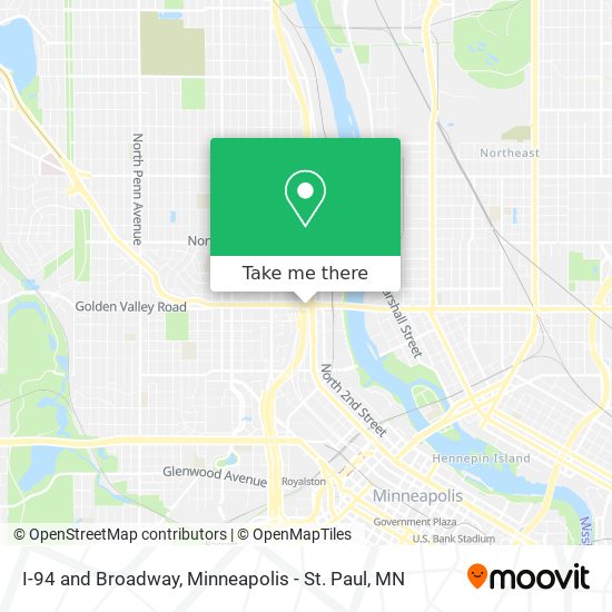 I-94 and Broadway map