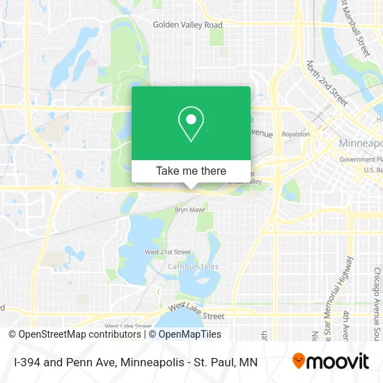 I-394 and Penn Ave map