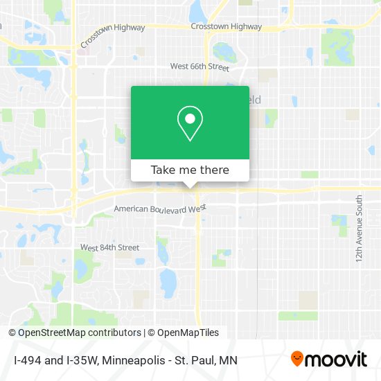 I-494 and I-35W map