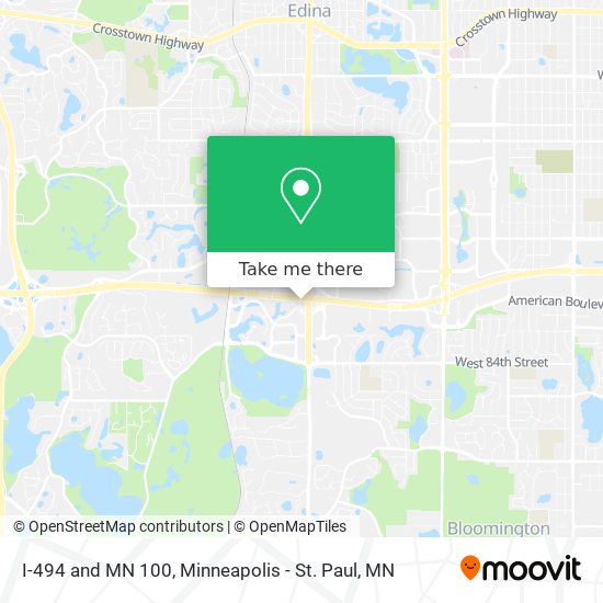 Mapa de I-494 and MN 100