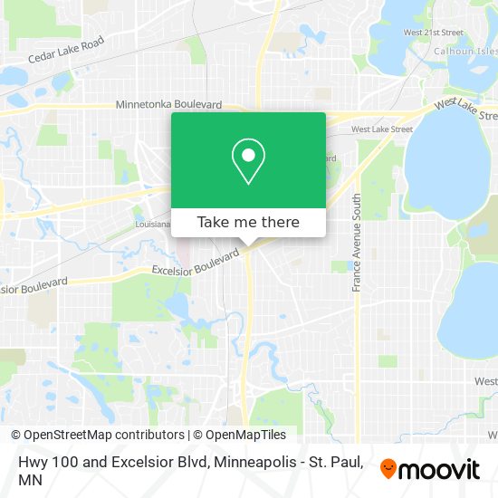 Mapa de Hwy 100 and Excelsior Blvd