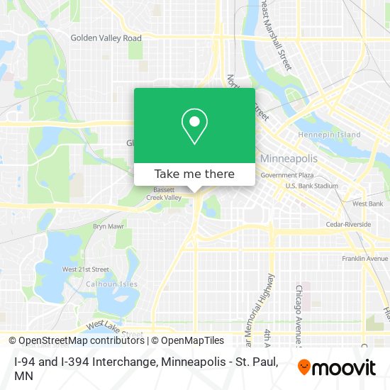 I-94 and I-394 Interchange map