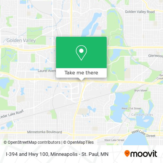 I-394 and Hwy 100 map