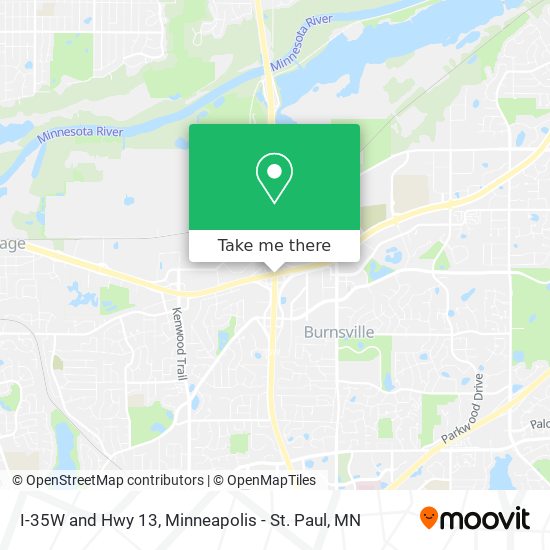 I-35W and Hwy 13 map
