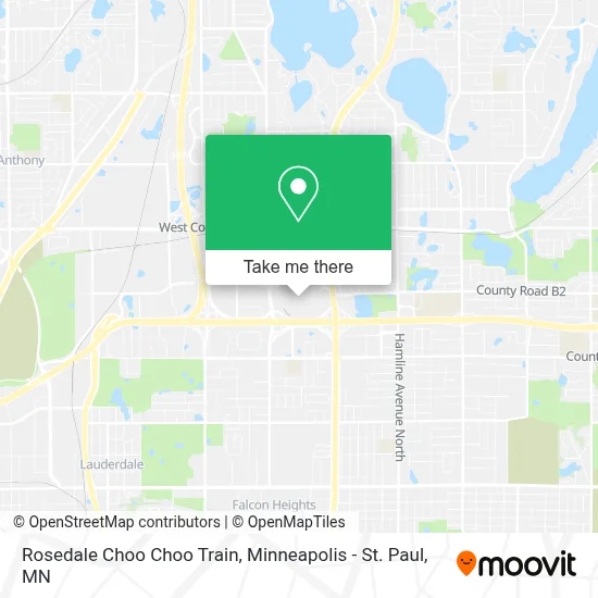 Rosedale Choo Choo Train map