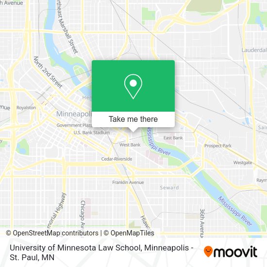 University of Minnesota Law School map